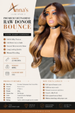 Caramel Mocha Highlight Bounce Wig – 22” | 400g | 5x5 Closure - Image 2