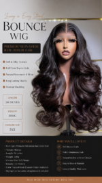 Black Cherry Bounce Wig – 24” | 300g | 5x5 Closure - Image 3