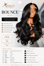 Natural Black Bounce Wig – 22” | 400g | 5x5 Closure - Image 2