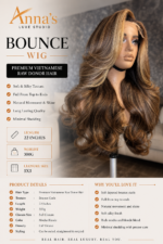 Ash Mocha Blonde Bounce Wig – 22” | 300g | 5x5 Closure - Image 2