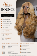 Golden Honey Blonde Bounce Wig – 24” | 400g | 5x5 Closure - Image 2