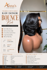 Natural Black Bounce Bob – 12” | 300g | 5x5 Closure - Image 2