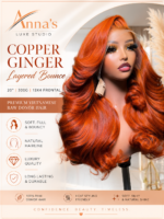 Copper Ginger Layered Bounce – 20” | 300g | 13x4 Frontal - Image 2