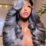 Smokey Silver Bounce Wig – 20” | 300g | 5x5 Closure