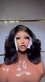 Soft Bounce Bob Wig – 12” | 300g | 5x5 Closure