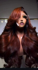 Mahogany Brown Bounce Wig – 22” | 300g | 5x5 Closure - Image 2