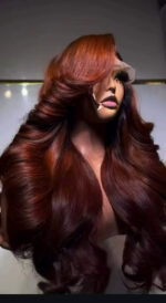Mahogany Brown Bounce Wig – 22” | 300g | 5x5 Closure - Image 3