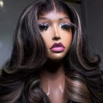 Mocha Highlight Bounce Wig – 22” | 300g | 5x5 Closure