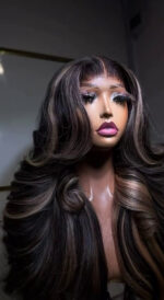 Mocha Highlight Bounce Wig – 22” | 300g | 5x5 Closure - Image 3