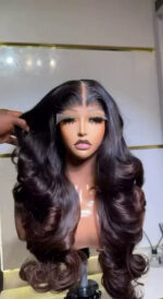 Black Cherry Bounce Wig – 24” | 300g | 5x5 Closure