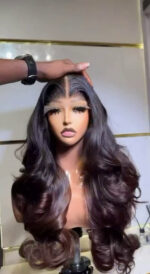 Black Cherry Bounce Wig – 24” | 300g | 5x5 Closure - Image 4