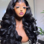 Natural Black Layered Bounce – 20” | 300g | 5x5 Closure