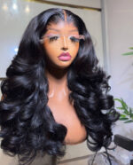 Natural Black Layered Bounce – 20” | 300g | 5x5 Closure