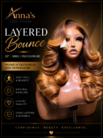 Honey Blonde highlight Layered Bounce – 20” | 300g | 5x5 Closure - Image 2