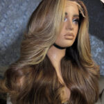 Ash Mocha Blonde Bounce Wig – 22” | 300g | 5x5 Closure