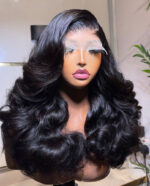 Natural Black Layered Bounce – 20” | 300g | 5x5 Closure - Image 2