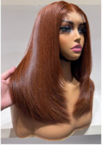 Dark Ginger Premium Single Donor Vietnamese  Bob wig | 2by6