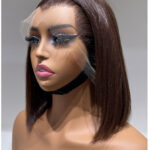 Brown C1 Premium Single donor vietnamese bob wig | 13by4 Frontal