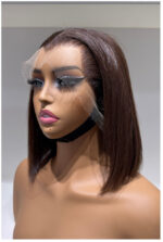 Brown C1 Premium Single donor vietnamese bob wig | 13by4 Frontal