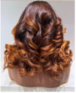 Cinnamon Copper Bounce Curls – Premium Single Donor Vietnamese Hair | 5x5 Closure | 12" - Image 2