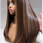 Mocha Blonde Highlight Bob – Premium Single Donor Vietnamese Hair | 2x6 Closure | 14"