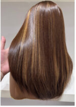 Mocha Blonde Highlight Bob – Premium Single Donor Vietnamese Hair | 2x6 Closure | 14" - Image 2